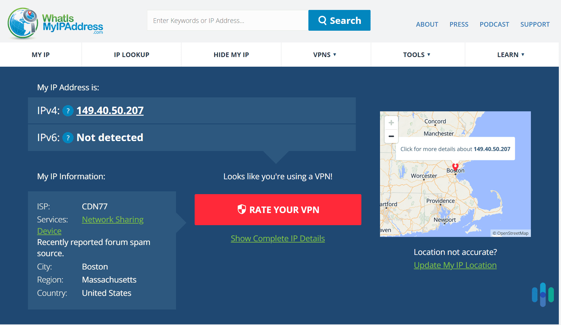 Your IP address can reveal a lot of information about your current location, like what city you’re located in. Your IP address can reveal a lot of information about your current location, like what city you're located in.