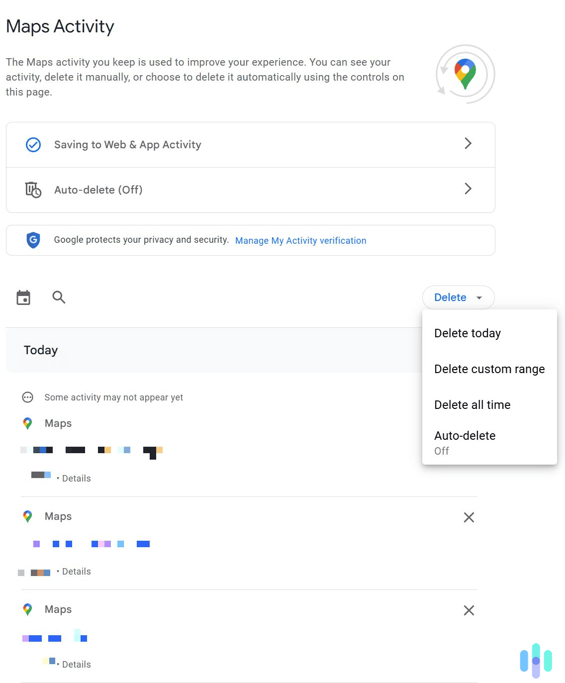 Clear individual Google Maps search entries, or delete them in bulk. Clear individual Google Maps search entries, or delete them in bulk.