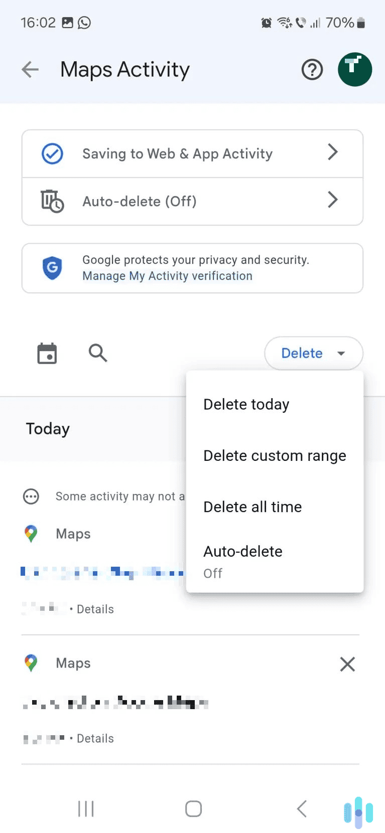 Clear your Google Maps search history. Clear your Google Maps search history.