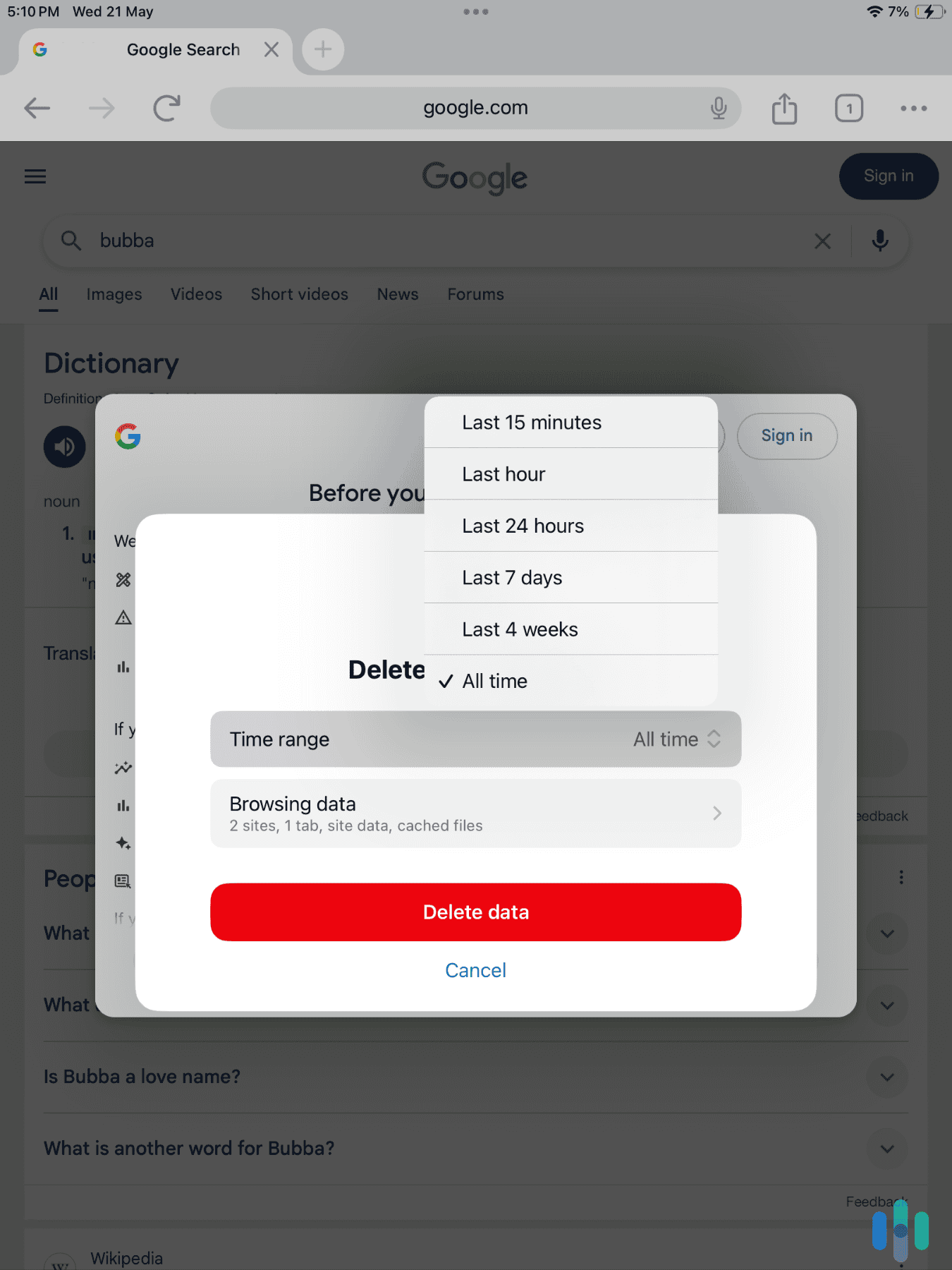 Clearing your search history on a tablet device is a very straightforward process. Clearing your search history on a tablet device is a very straightforward process.