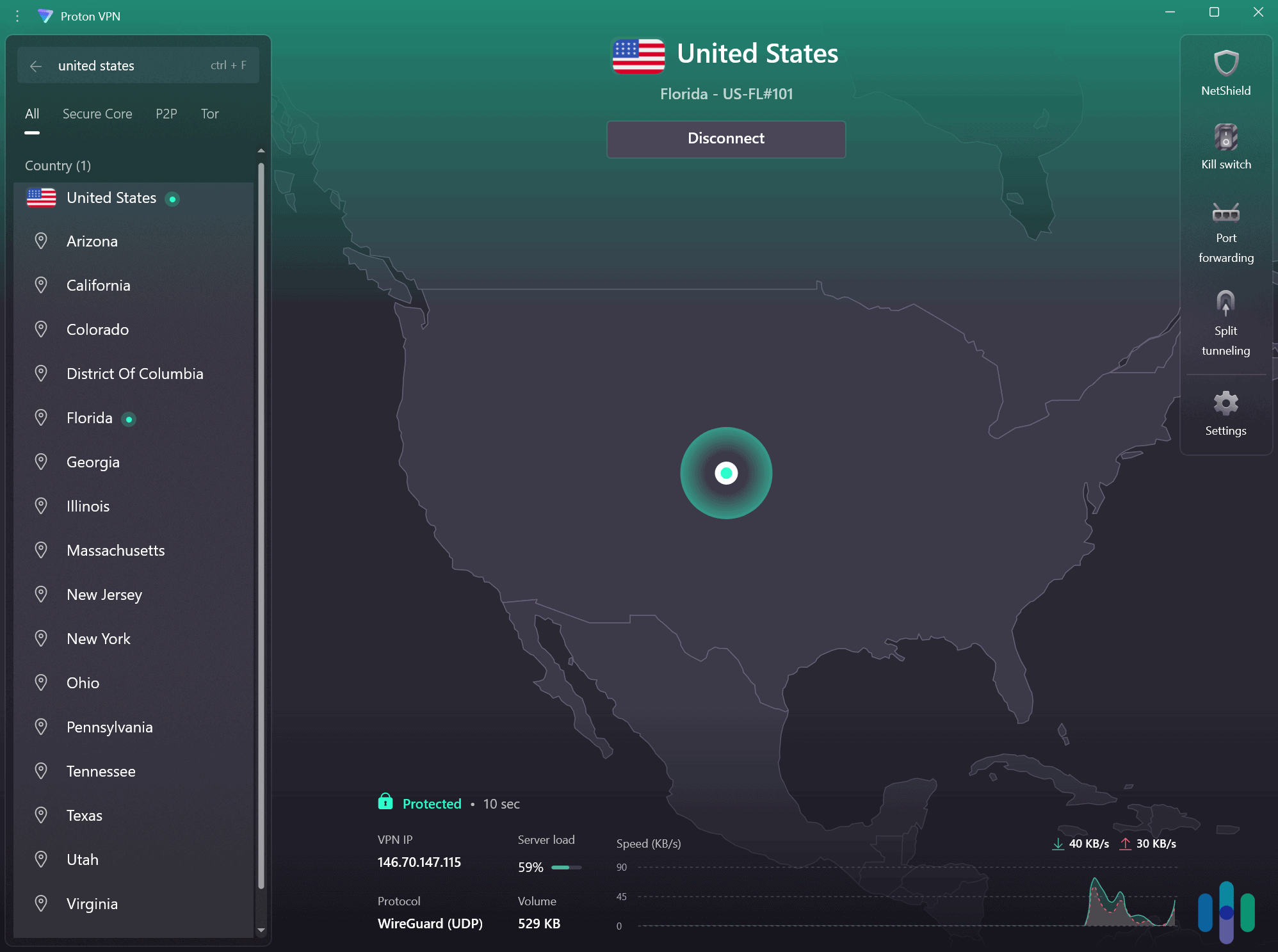Proton VPN has many US server locations, which makes it easy to get fast streaming speeds. Proton VPN has many US server locations, which makes it easy to get fast streaming speeds.