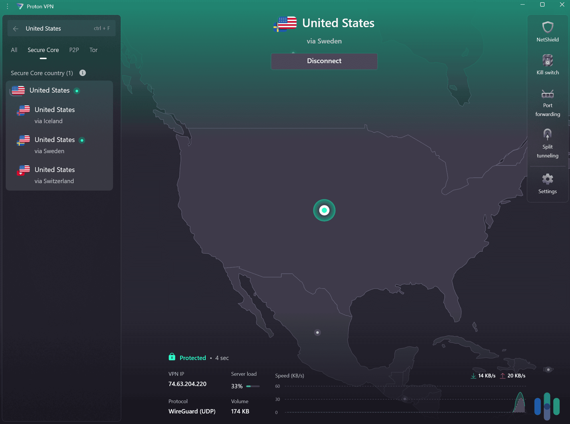 Proton VPN’s Windows app provides enhanced privacy via Secure Core servers. Proton VPN's Windows app provides enhanced privacy via Secure Core servers.
