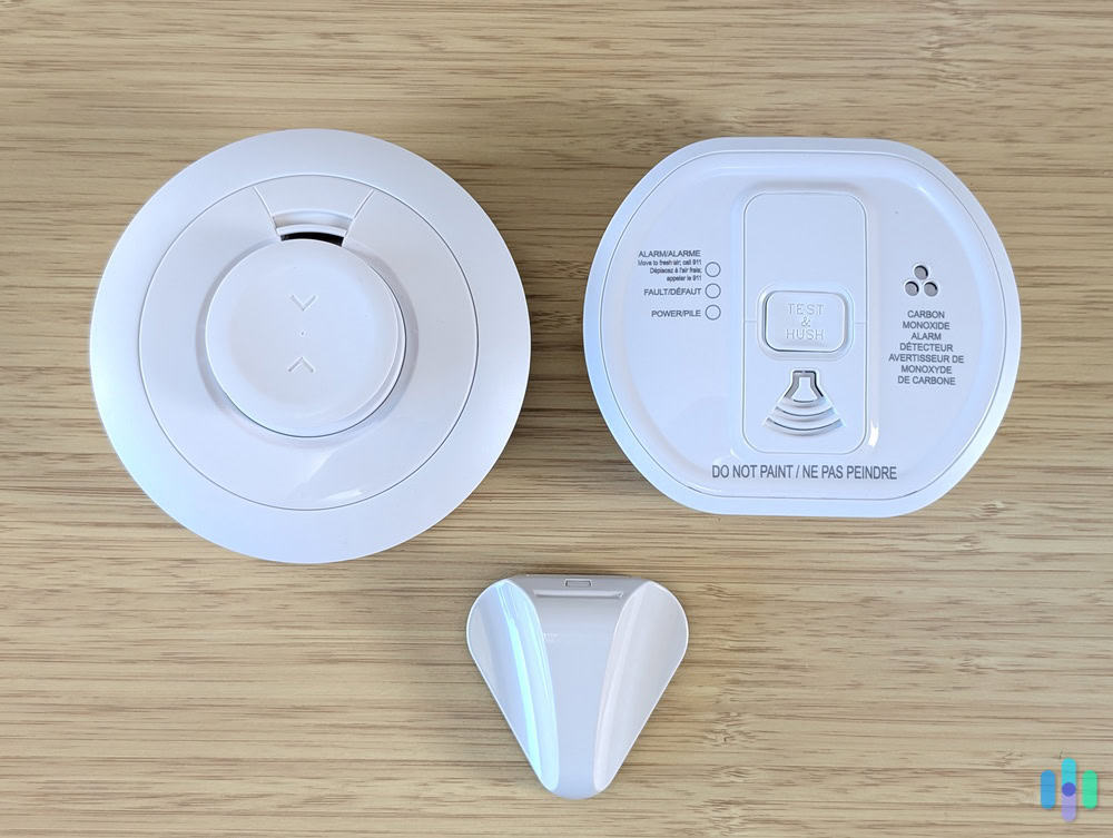 Frontpoint-hazard-sensors-on-desk Frontpoint hazard sensors