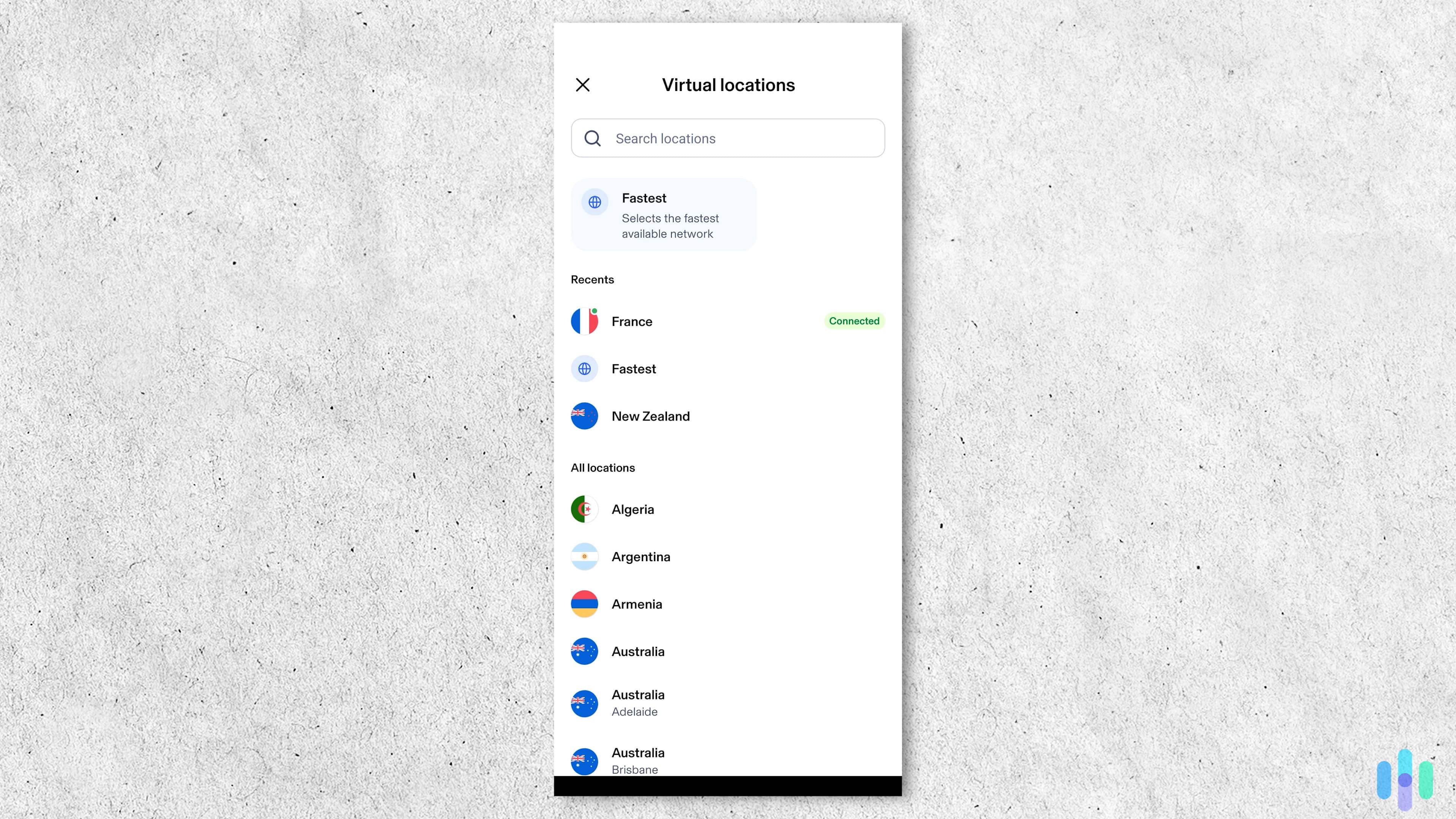 Aura VPN connected to France Aura VPN connected to France