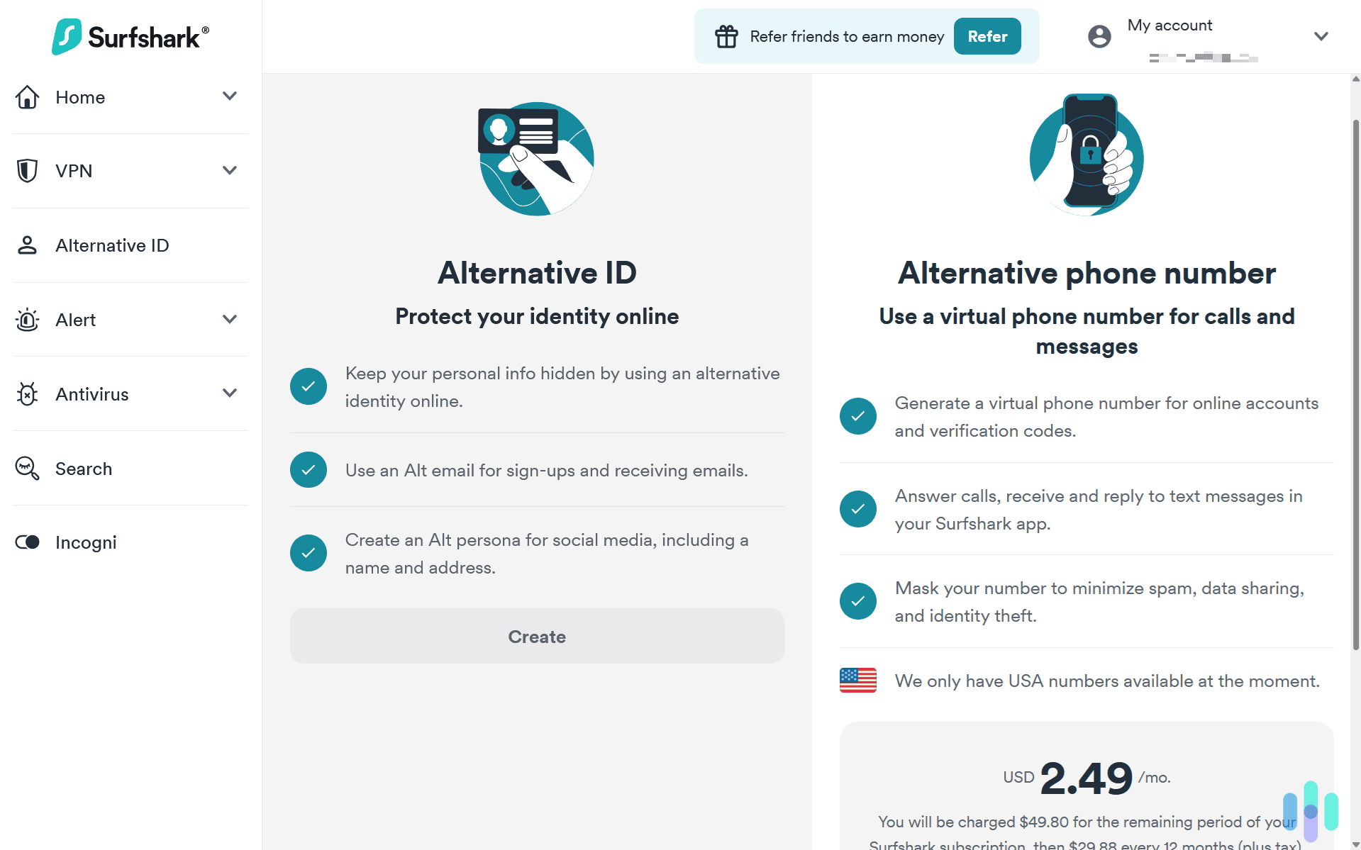 Surfshark made it easy to create an Alt persona and email address with the click of a button. Surfshark made it easy to create an Alt persona and email address with the click of a button.