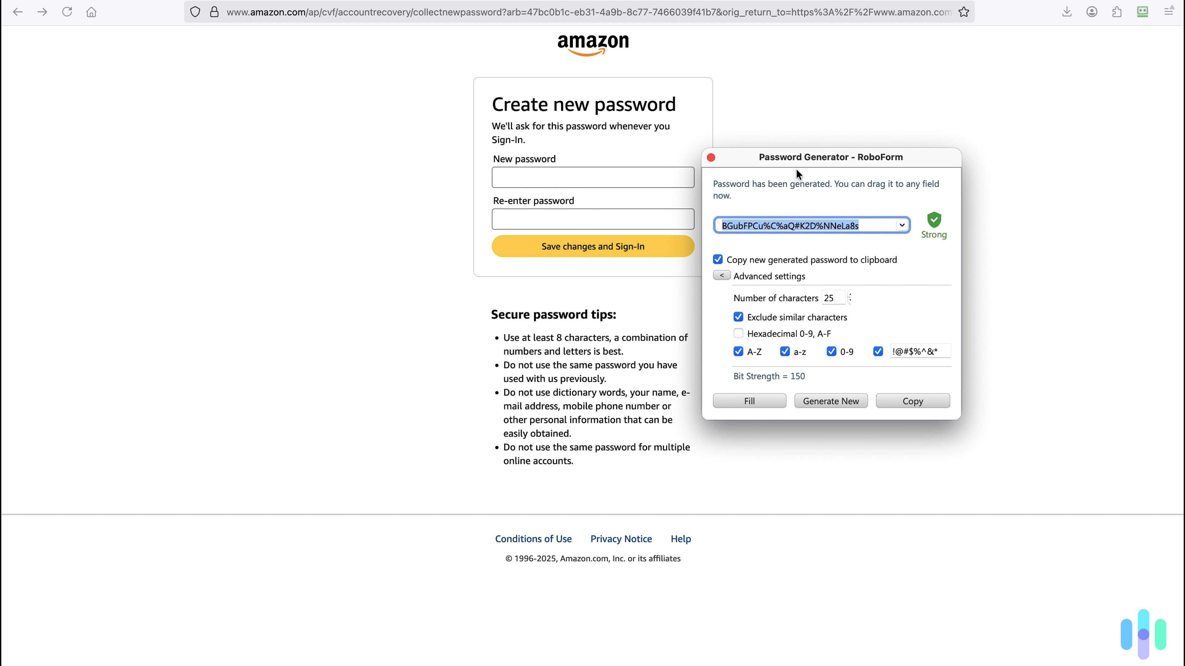 It’s easy to customize the characteristics of RoboForm’s password generator to meet your needs It’s easy to customize the characteristics of RoboForm’s password generator to meet your needs