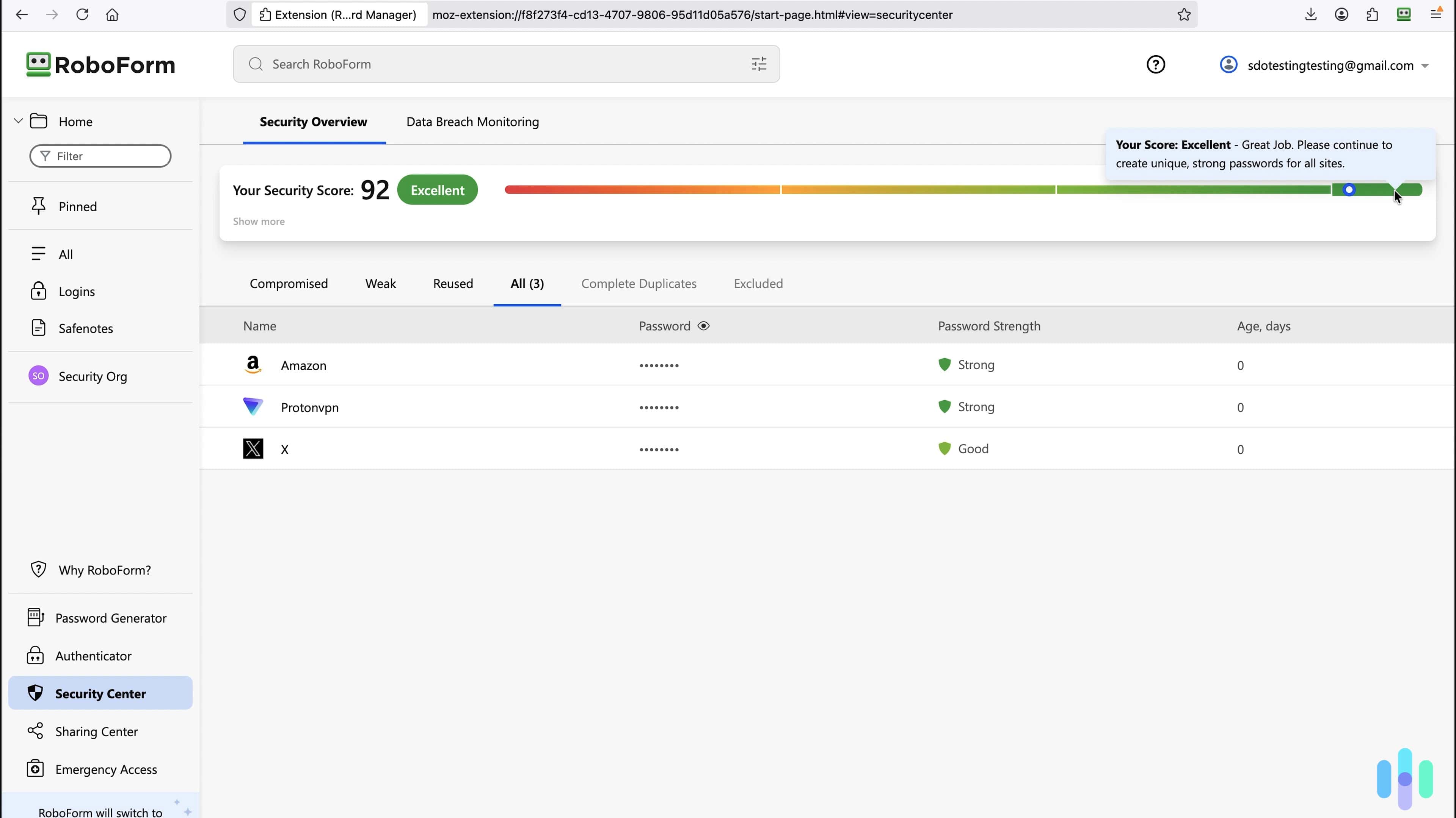RoboForm’s Security Center helped us strengthen the passwords on all of our accounts. RoboForm’s Security Center helped us strengthen the passwords on all of our accounts.