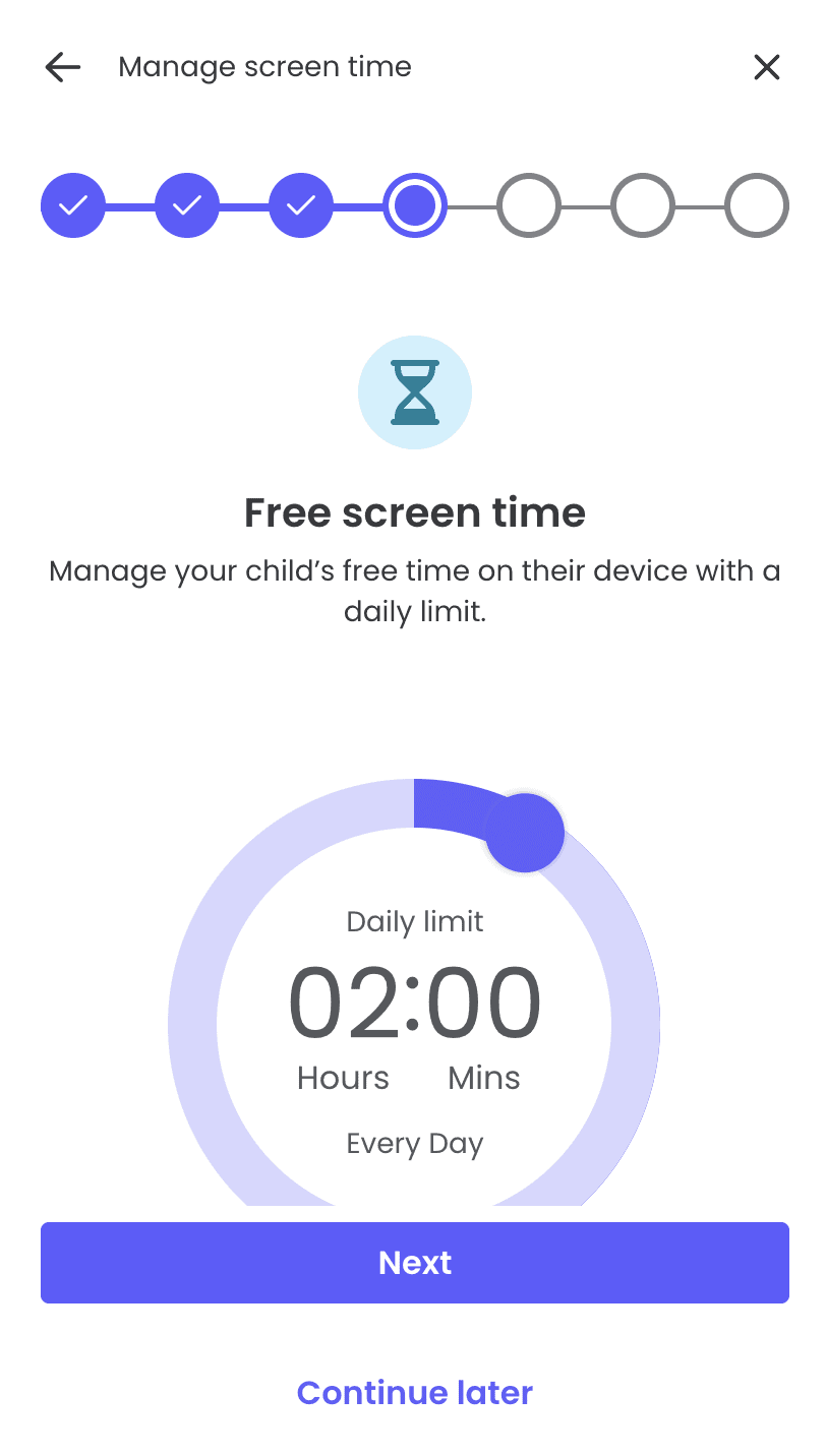Screen time was easy to set up, manage, and grant extra time if we felt generous. Screen time was easy to set up, manage, and grant extra time if we felt generous.